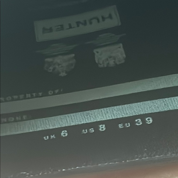 Hunter Glossy Black Waterproof Boots Sz 8 - Picture 9 of 11